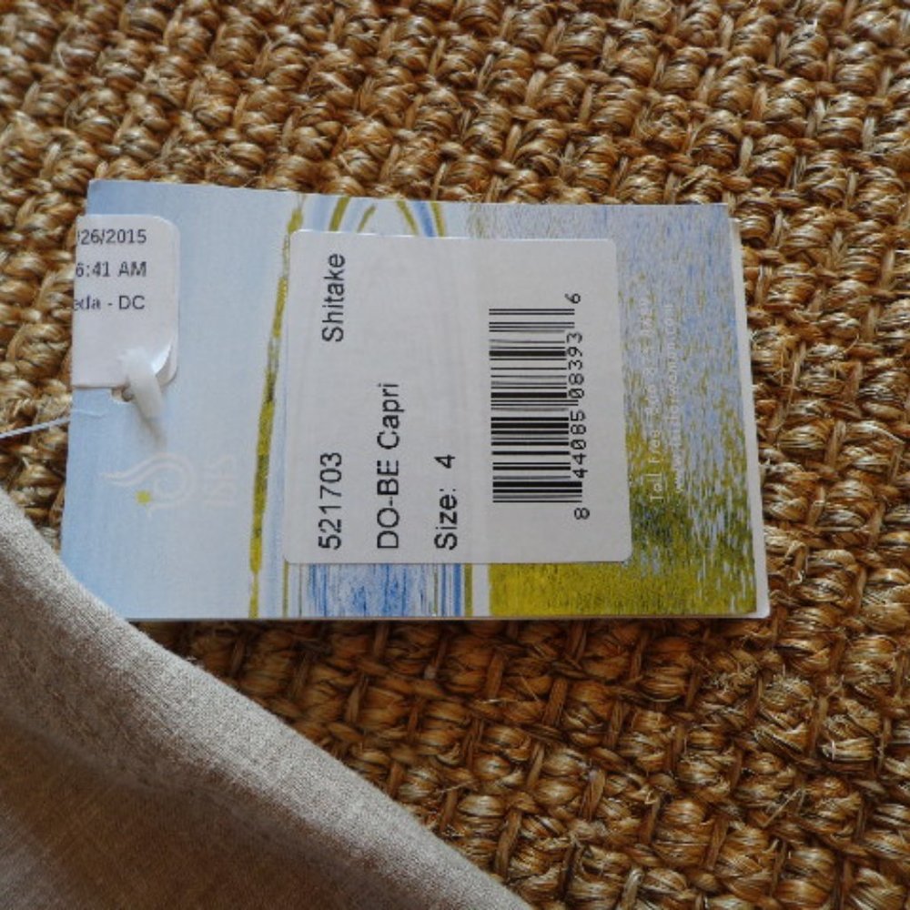 Nwt Isis Do-Be Capri Shiitake 4 Adjustable Waist - image 6